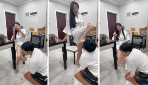 【可心】脚下伺候主子化妆-97LZTD-35938