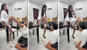 【可心】脚下伺候主子化妆-97LZTD-35938