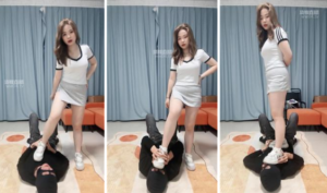 【辛迪】小白鞋白袜踢裆-坐脸窒息-97LZTD-35950