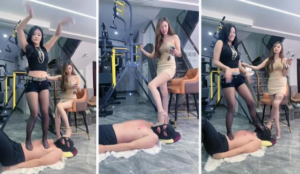 【麋鹿银儿】双S高跟踩炫舞痛到绝望踢裆骑马恋足-97LZTD-35958