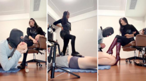 【爱丽丝】骑马胯下辱-长靴踩虐-97LZTD-36046