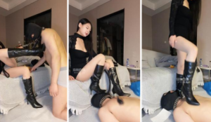 【灵晚晚】掐乳-狗盆喂食-高跟长靴踩-97LZTD-36050