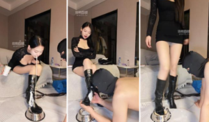 【灵晚晚】掐乳-狗盆喂食-高跟长靴踩-97LZTD-36050