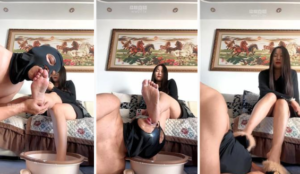 【斯羽情侣主】绿帽伺候偷情回家-喝洗脚水-97LZTD-46826