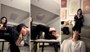 【醒醒】强迫清理脏鞋-脚喂酸奶-97LZTD-47205