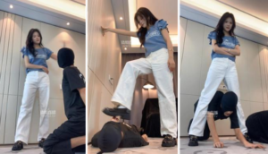 【女生也能很暴力】连环抽耳光-闻舔脏鞋白袜jio-97LZTD-47207